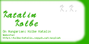 katalin kolbe business card